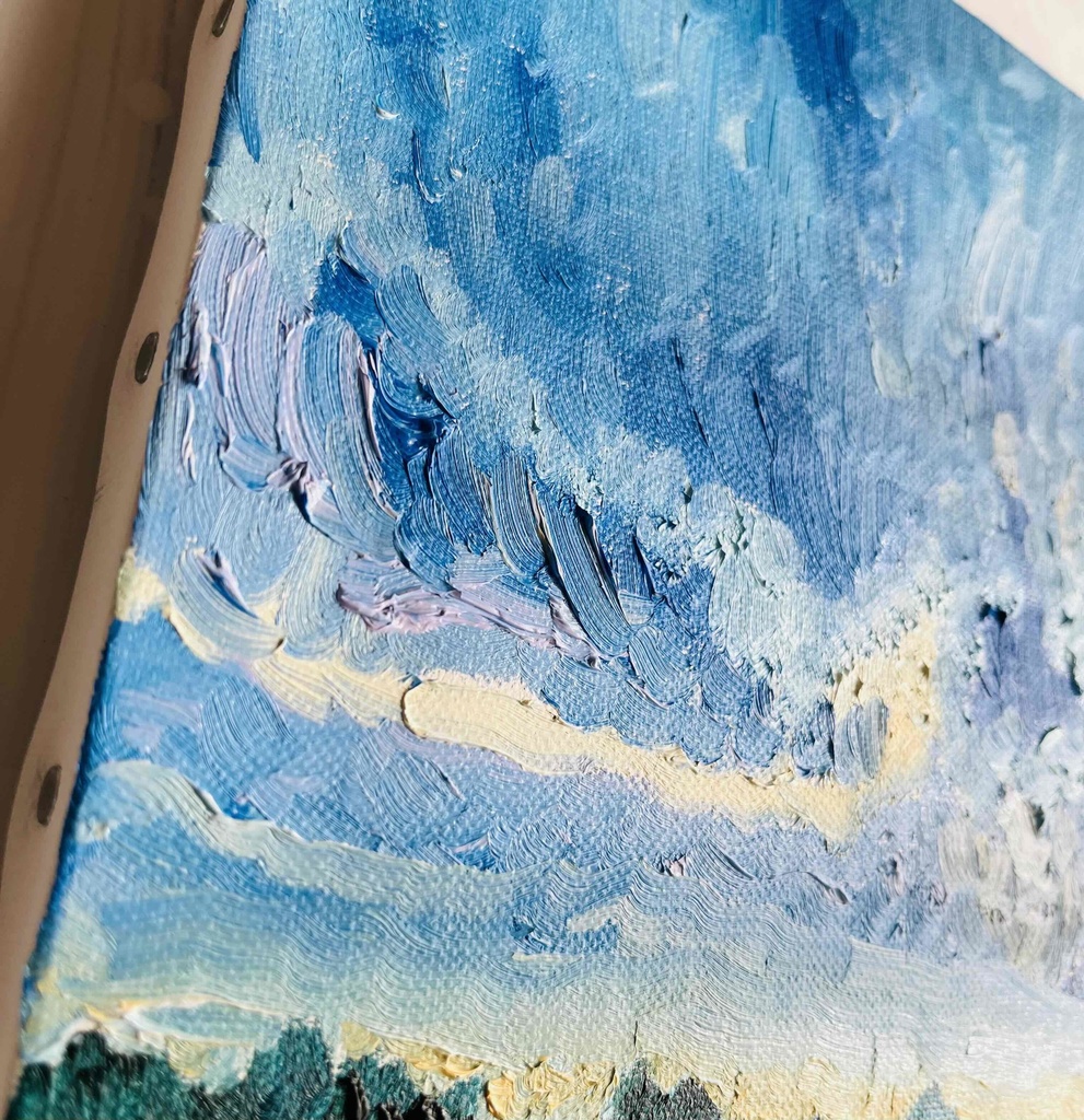 22×27㎝「夏の終わりの朝2」F3・油彩・原画