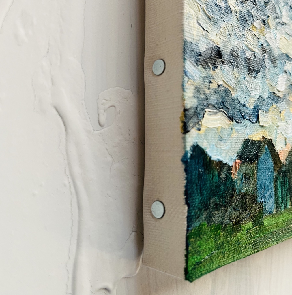 22×27㎝「夏の終わりの朝3」F3・油彩・原画