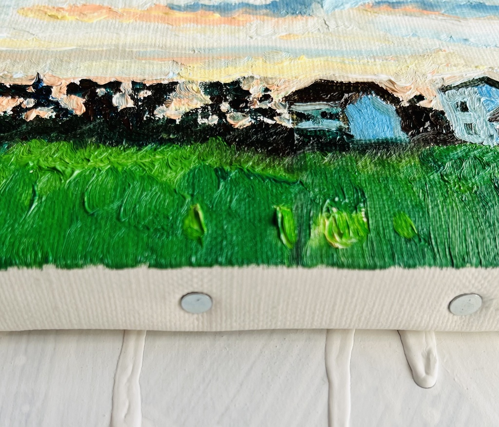 16×23㎝「朝の空2」サムホール・油彩・原画