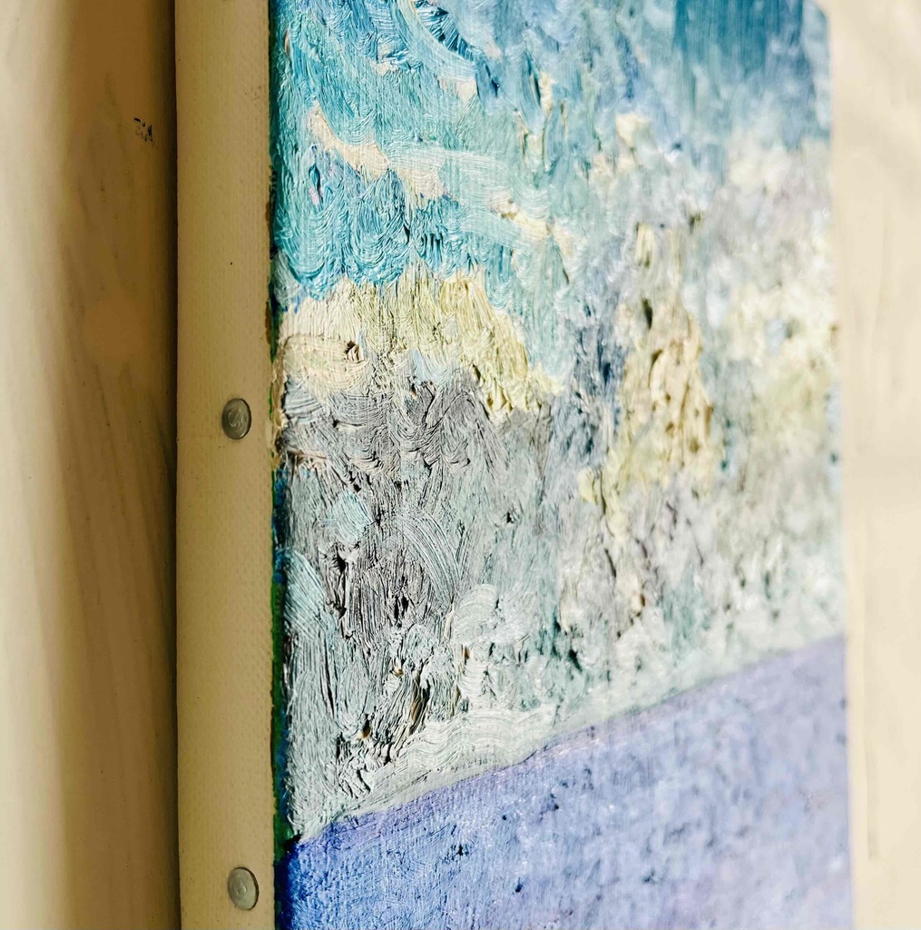 22×27㎝「朝の海7」F3・油彩・原画