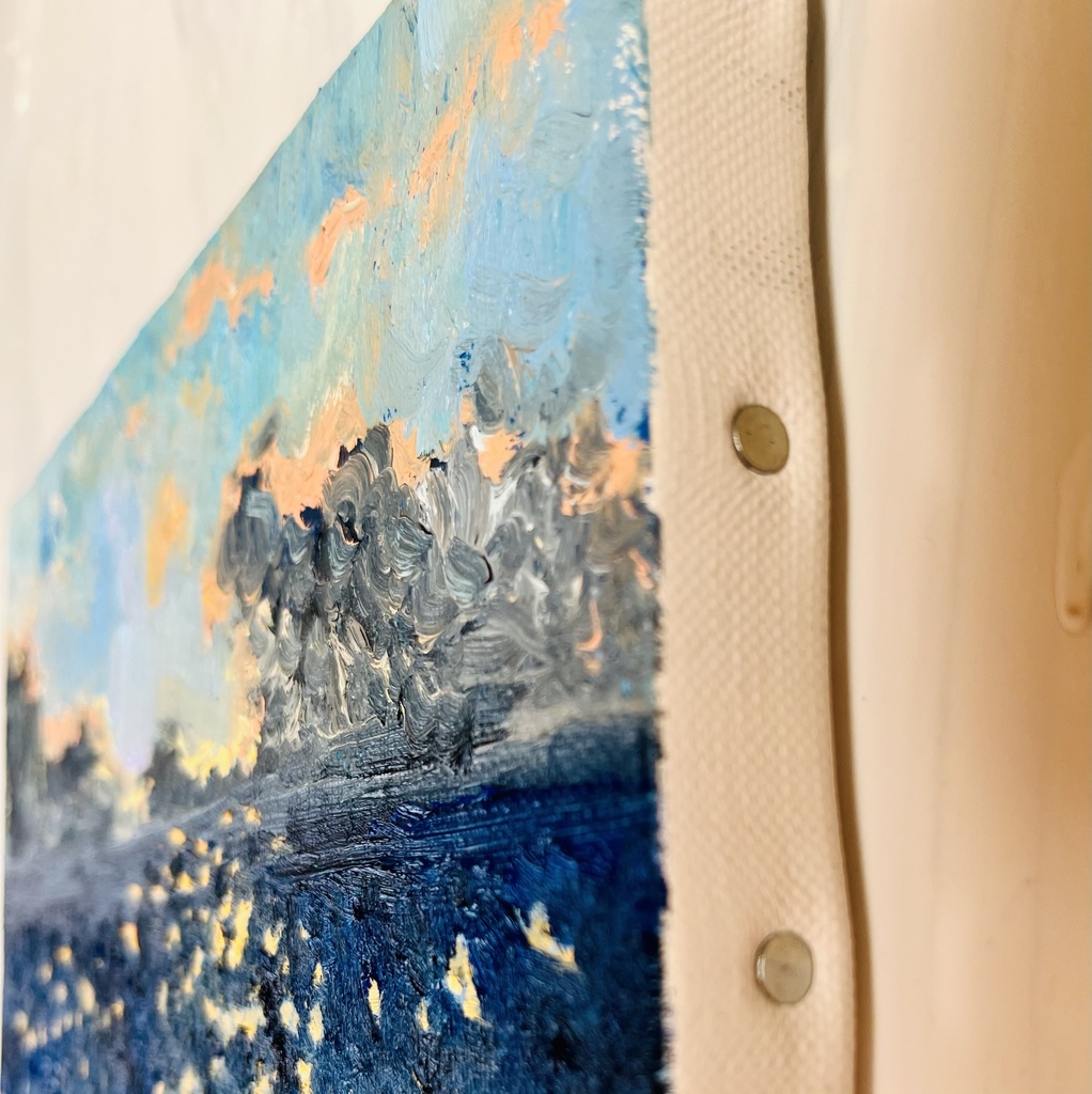 16×23㎝「朝の海 i 」サムホール・油彩・原画