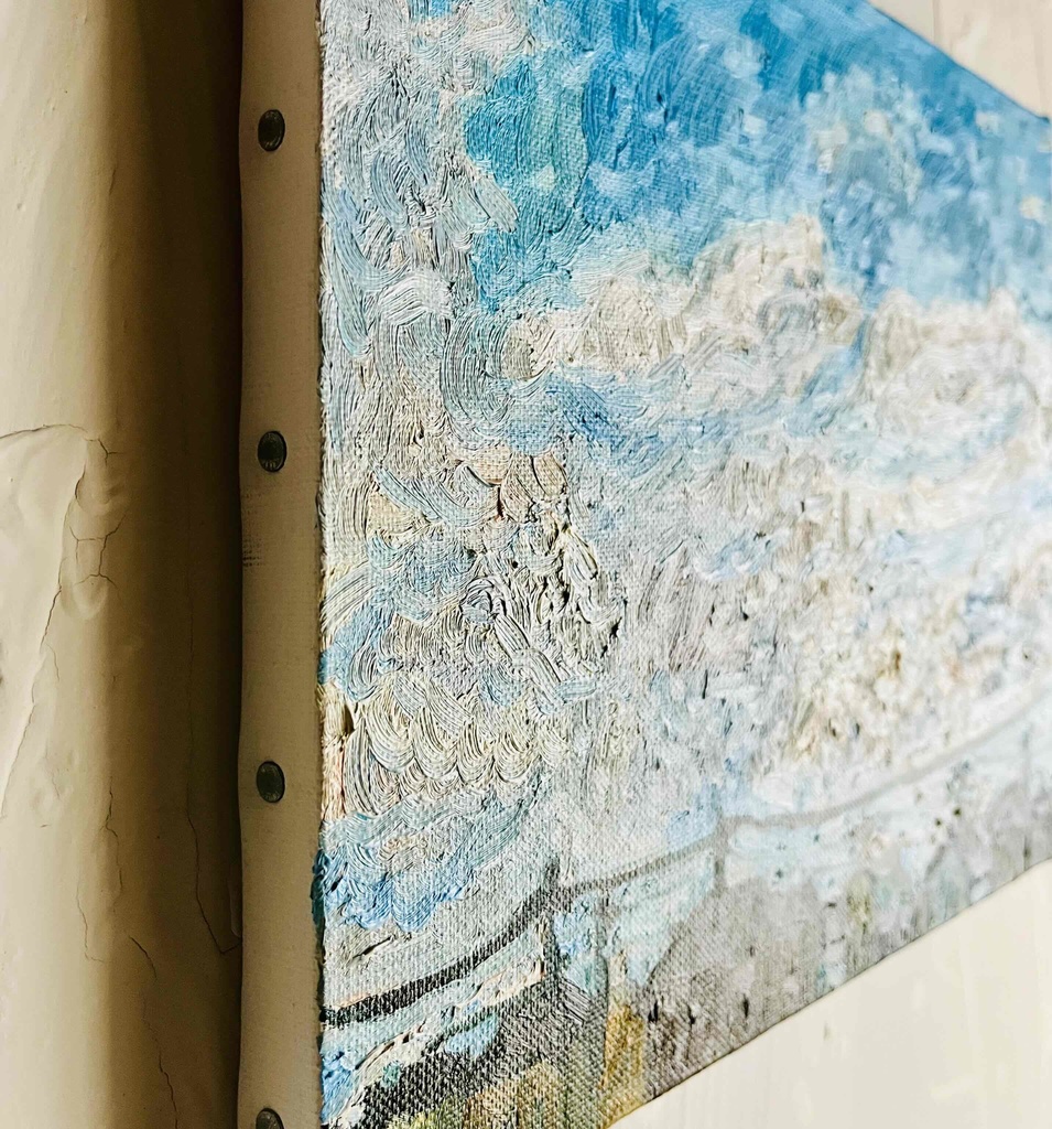 22×27㎝「優しい夕空2」F3・油彩・原画 フレーム無し