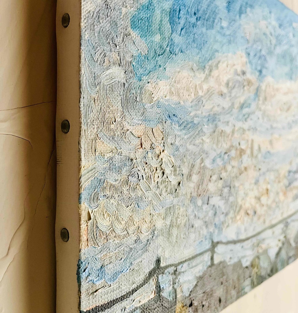 22×27㎝「優しい夕空2」F3・油彩・原画 フレーム無し