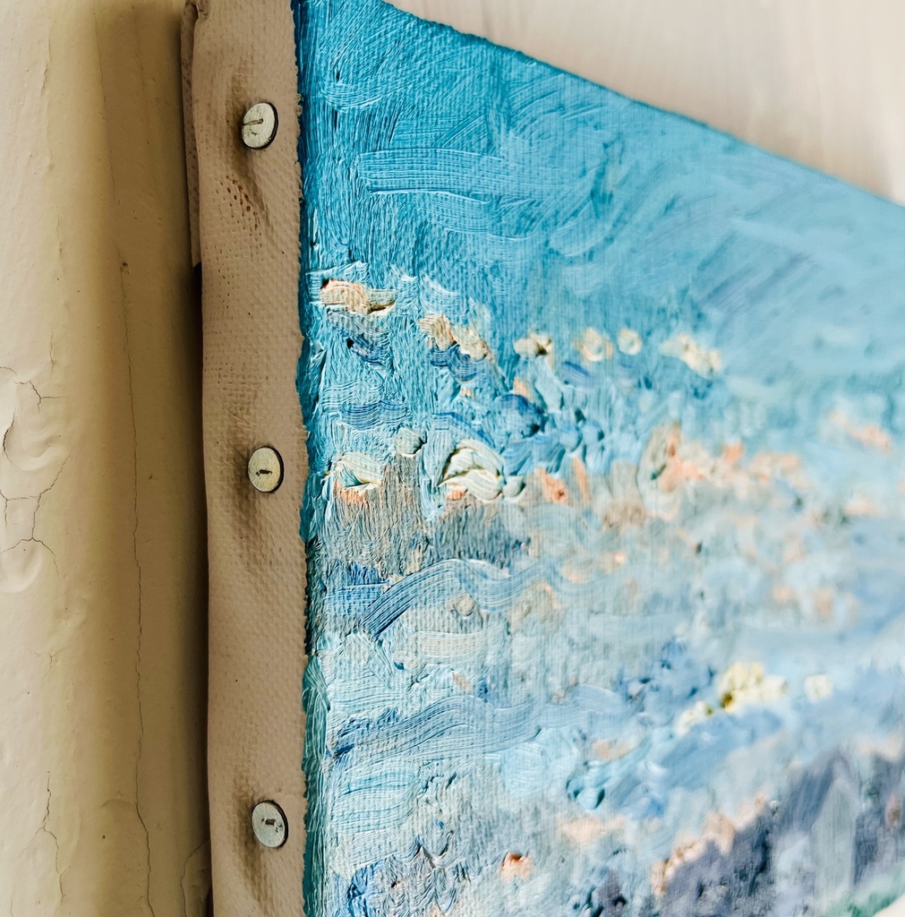 16×23㎝「優しい夕空3」油彩・原画・サムホール フレーム無し