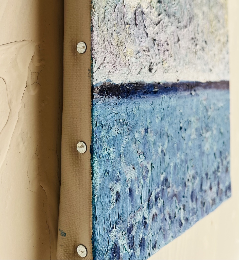 16×23㎝「晴れた日の海11」油彩・原画・サムホール