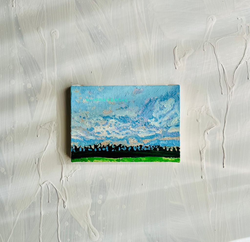 16×23㎝「優しい朝」油彩・原画・サムホールサイズ