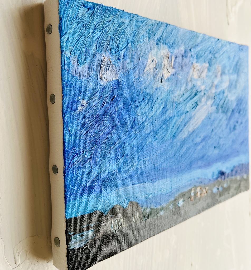 16×23㎝「夜明け前」油彩・原画・サムホールサイズ