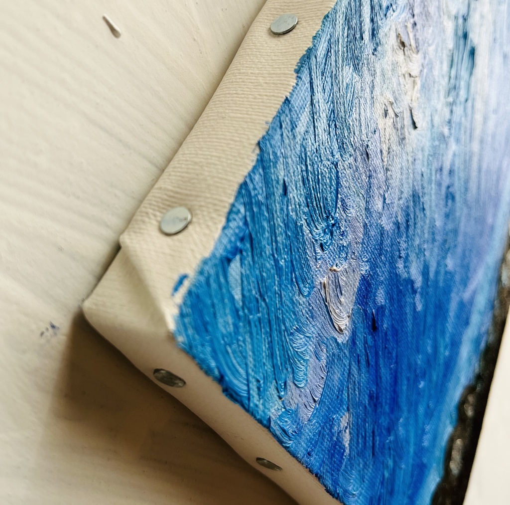 16×23㎝「夜明け前」油彩・原画・サムホールサイズ