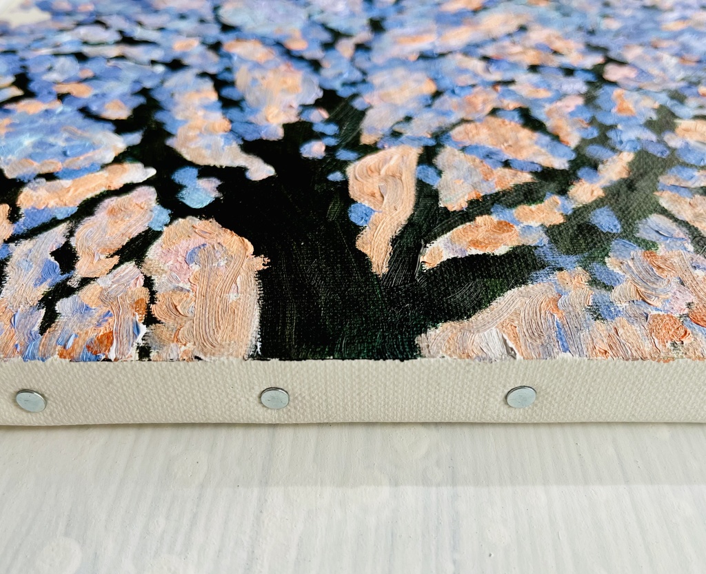 22×27㎝「朝の桜 2025.1-2」油彩・原画・F3