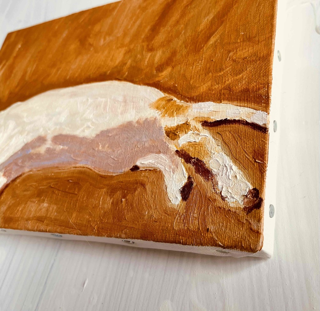 16×23㎝「優しい猫」油彩・原画・サムホールサイズ