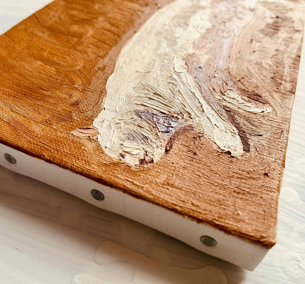 16×23㎝「優しい猫」油彩・原画・サムホールサイズ