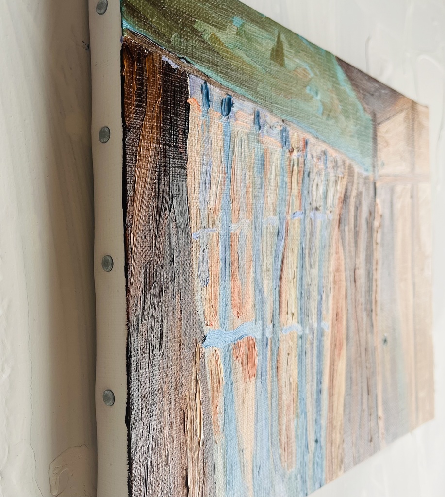 22×27㎝「画家の部屋」油彩・原画・F3