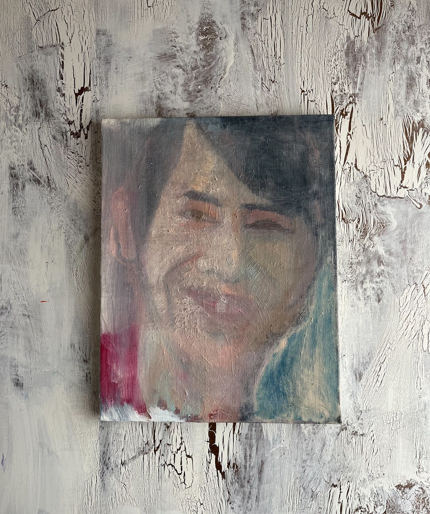 32×41㎝「勘当息子 20252」油彩画・原画・F6