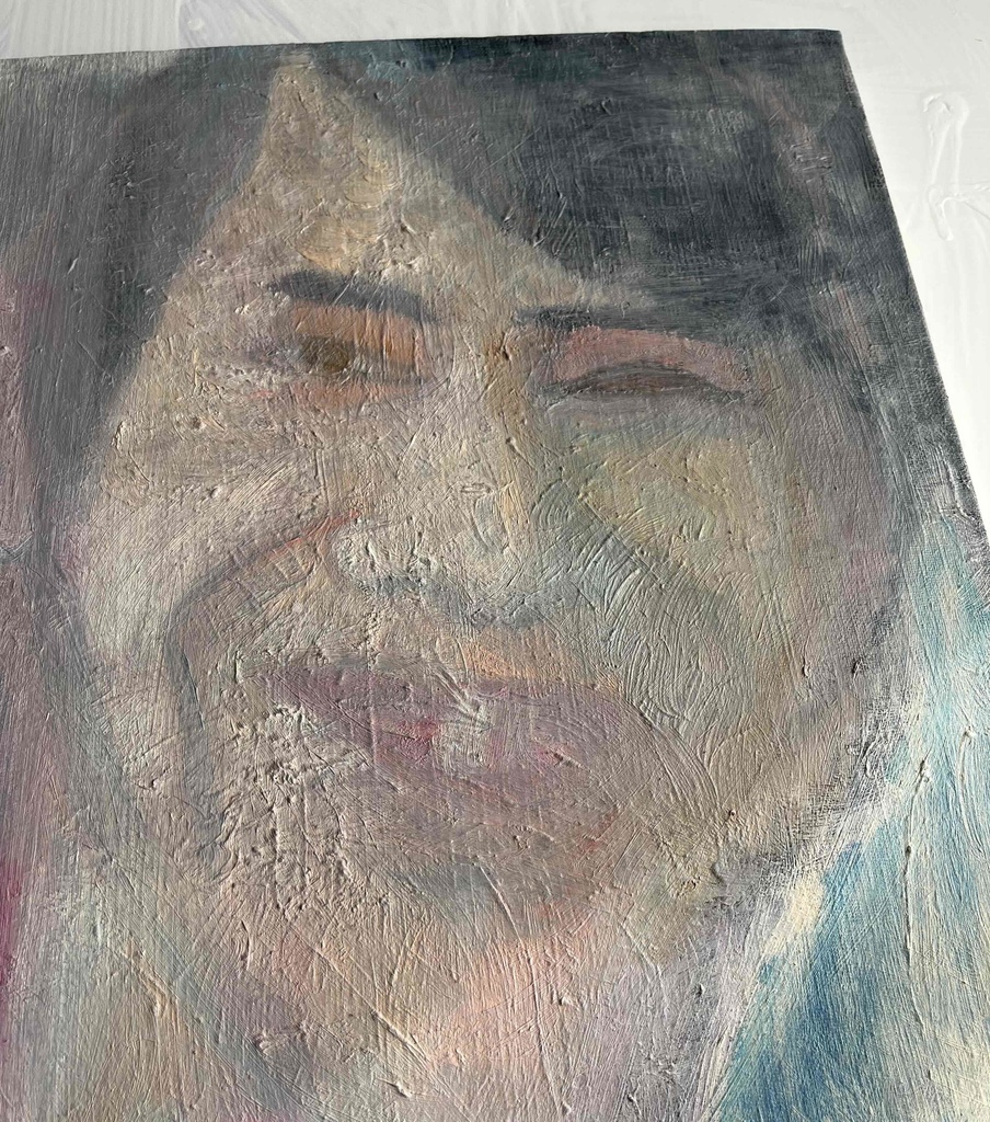 32×41㎝「勘当息子　20252」油彩画・原画・F6 32×41㎝「勘当息子 20252」油彩画・原画・F6 - かいがのみせ