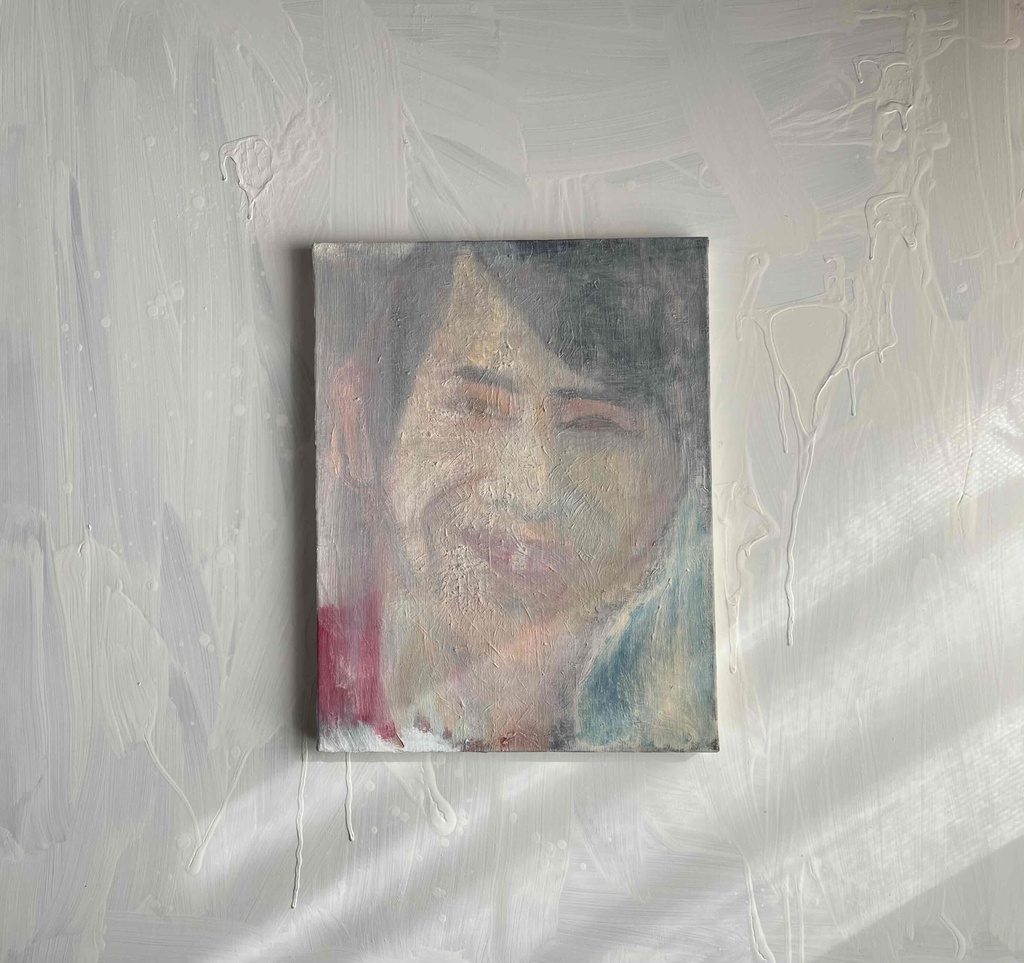 32×41㎝「勘当息子 20252」油彩画・原画・F6