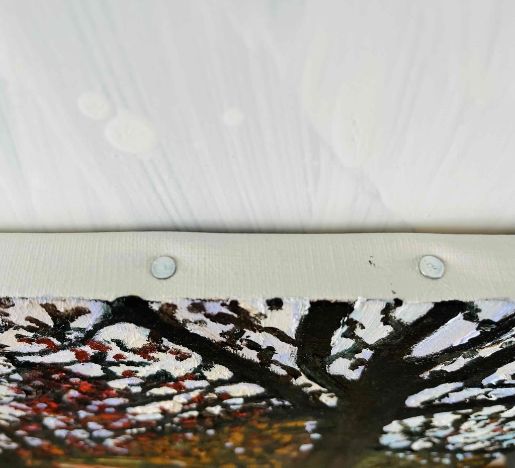 32×41㎝「秋の夕暮れの公園」原画・油彩画・F6