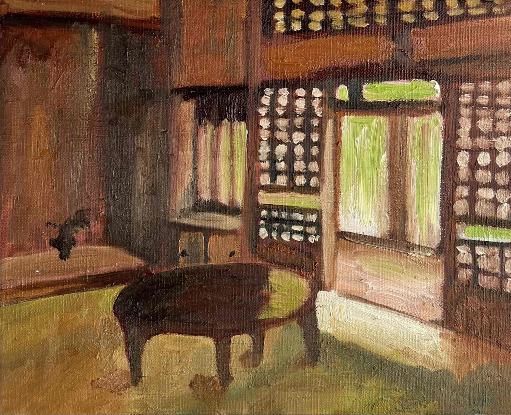 22×27㎝「 静かな生活 20254」油彩・原画・F3