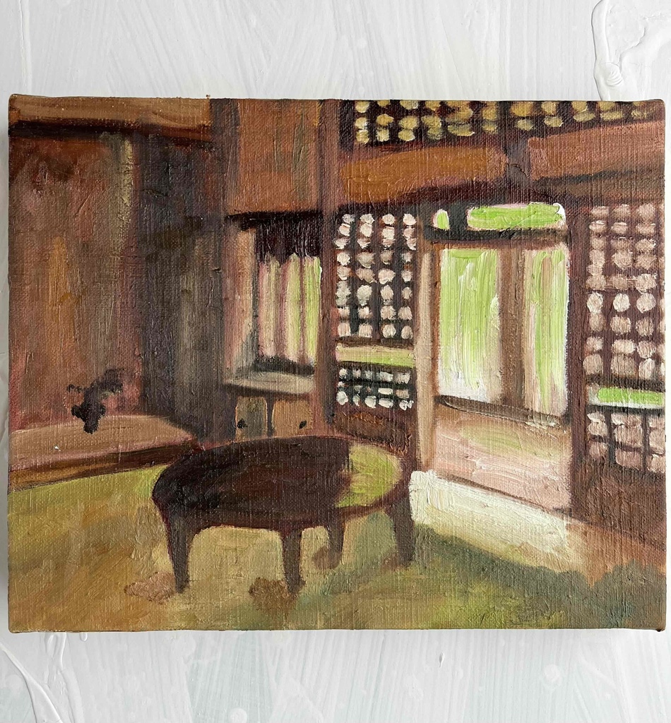 22×27㎝「 静かな生活 20254」油彩・原画・F3