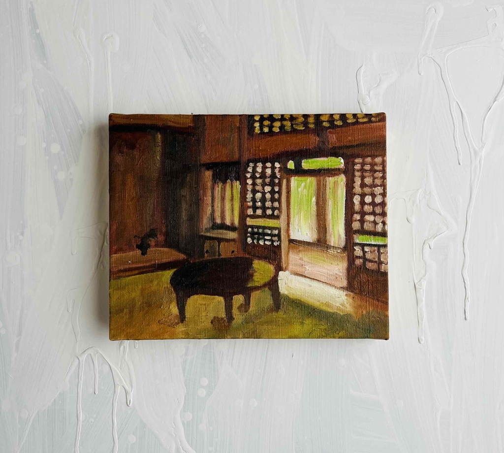 22×27㎝「 静かな生活 20254」油彩・原画・F3