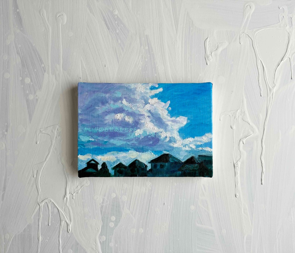 16×23㎝「朝の風景 20254」油彩・原画・サムホールサイズ