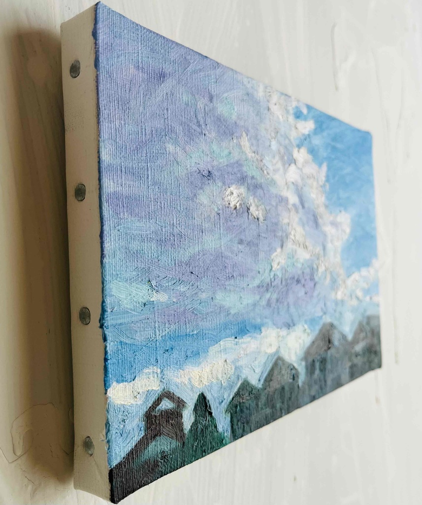 16×23㎝「朝の風景 20254」油彩・原画・サムホールサイズ