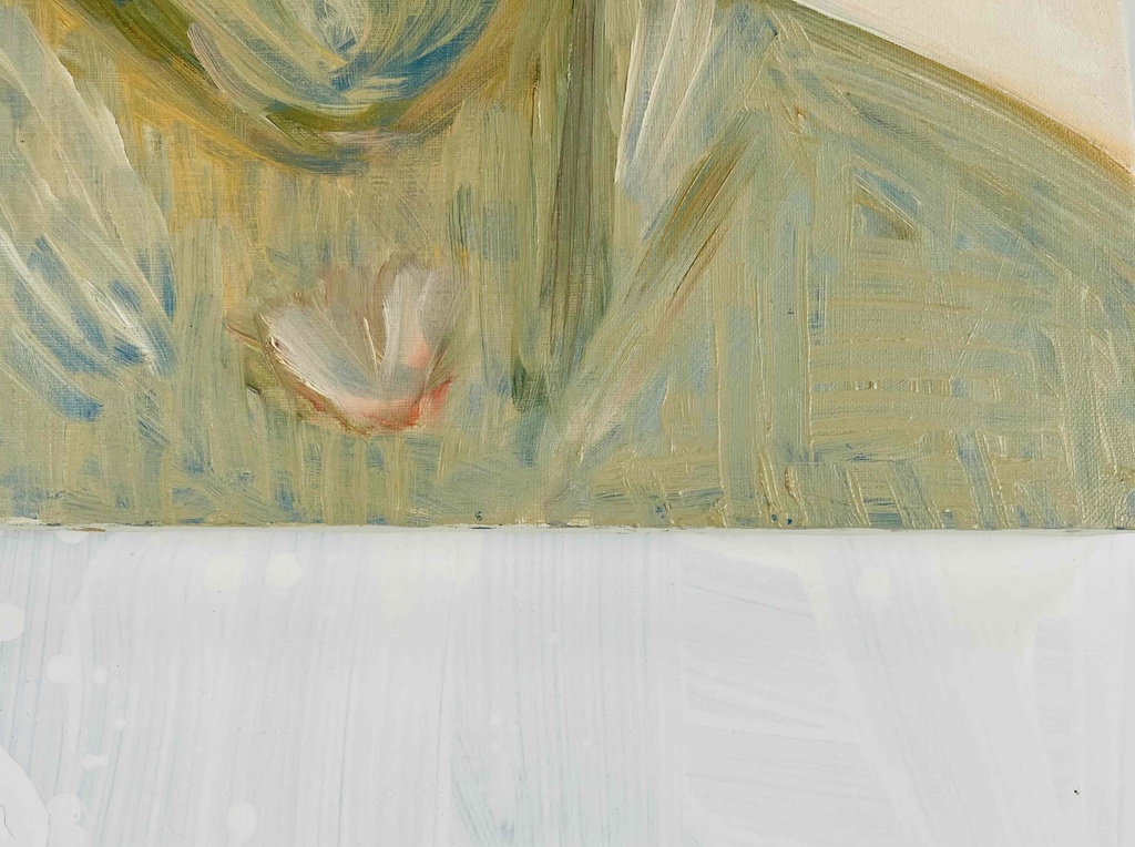 38×46㎝「ビリビリうんちだった」F8・原画・油彩 フレーム無し