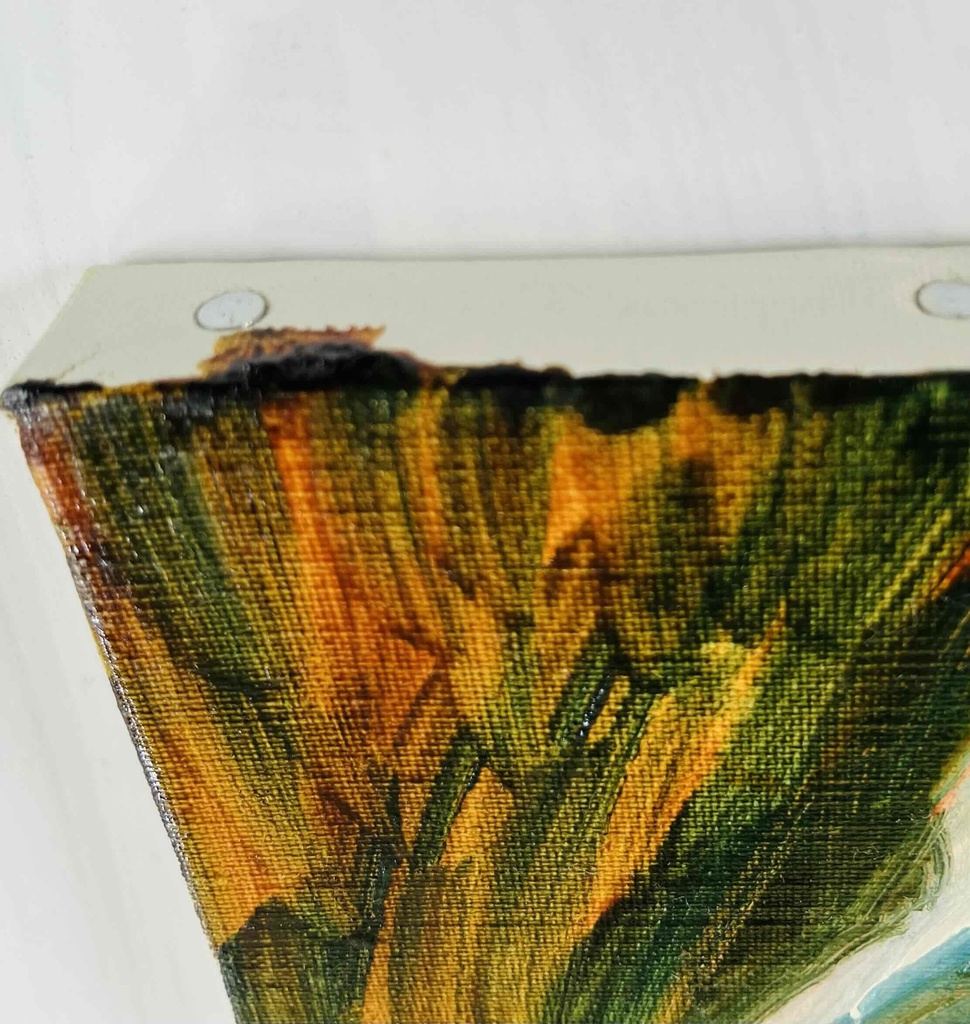 38×46㎝「ビリビリうんちだった」F8・原画・油彩 フレーム無し