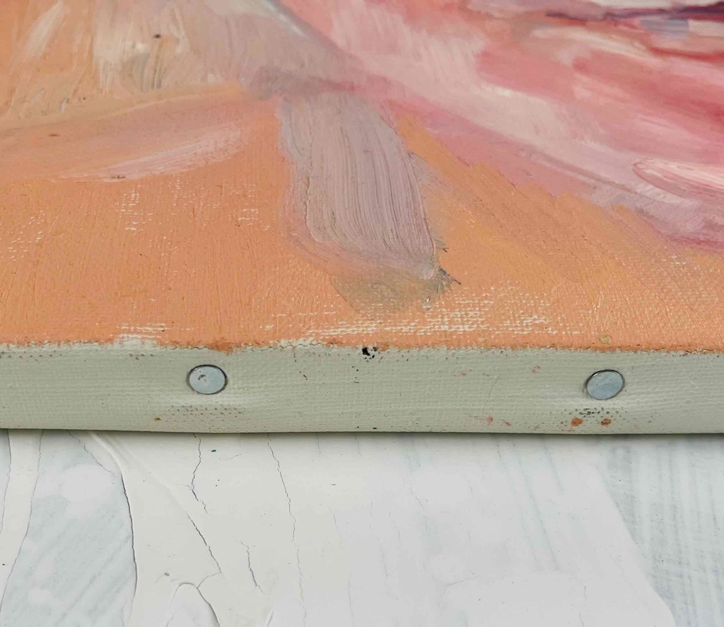 38×46㎝「キス待ちおじさん」F8・油彩・原画 フレーム無し