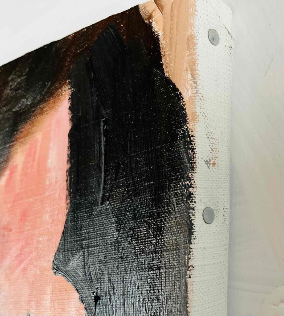 38×46㎝「キス待ちおじさん」F8・油彩・原画 フレーム無し