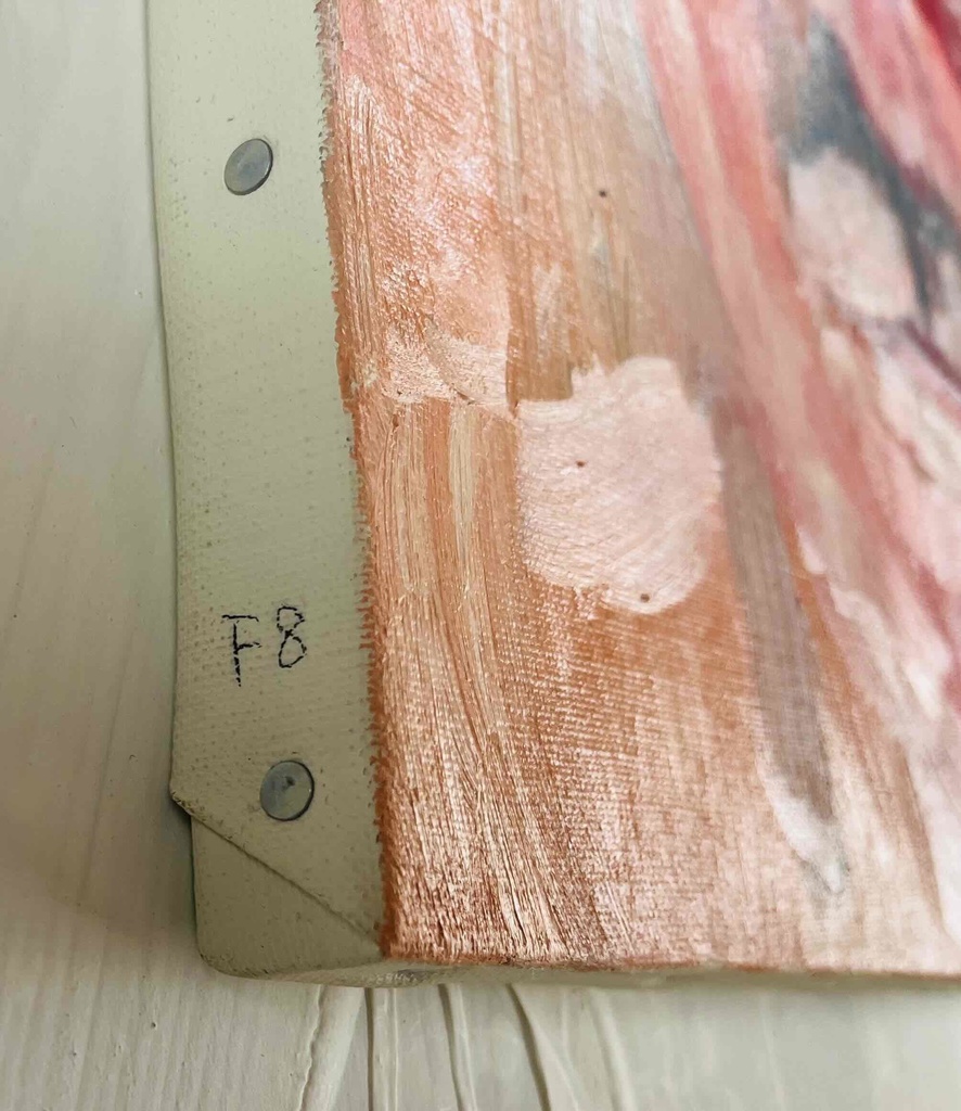 38×46㎝「キス待ちおじさん」F8・油彩・原画 フレーム無し