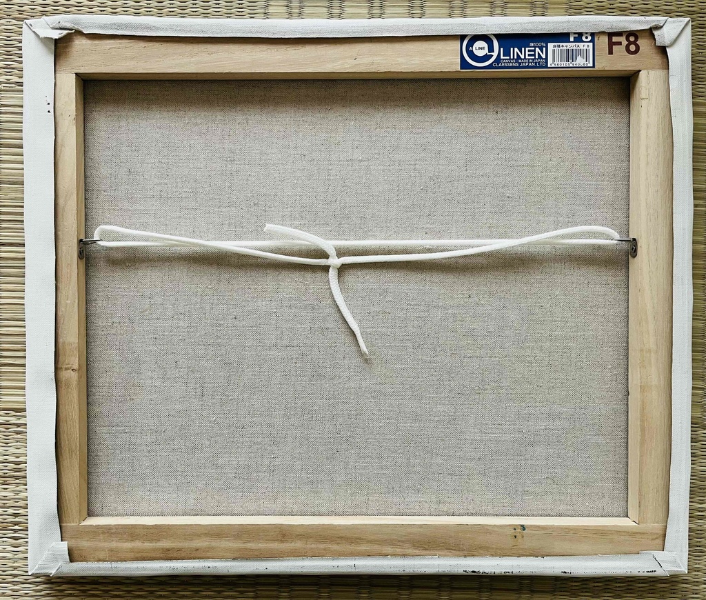 38×46㎝「座る白人男性」F8・原画・油彩 フレーム無し