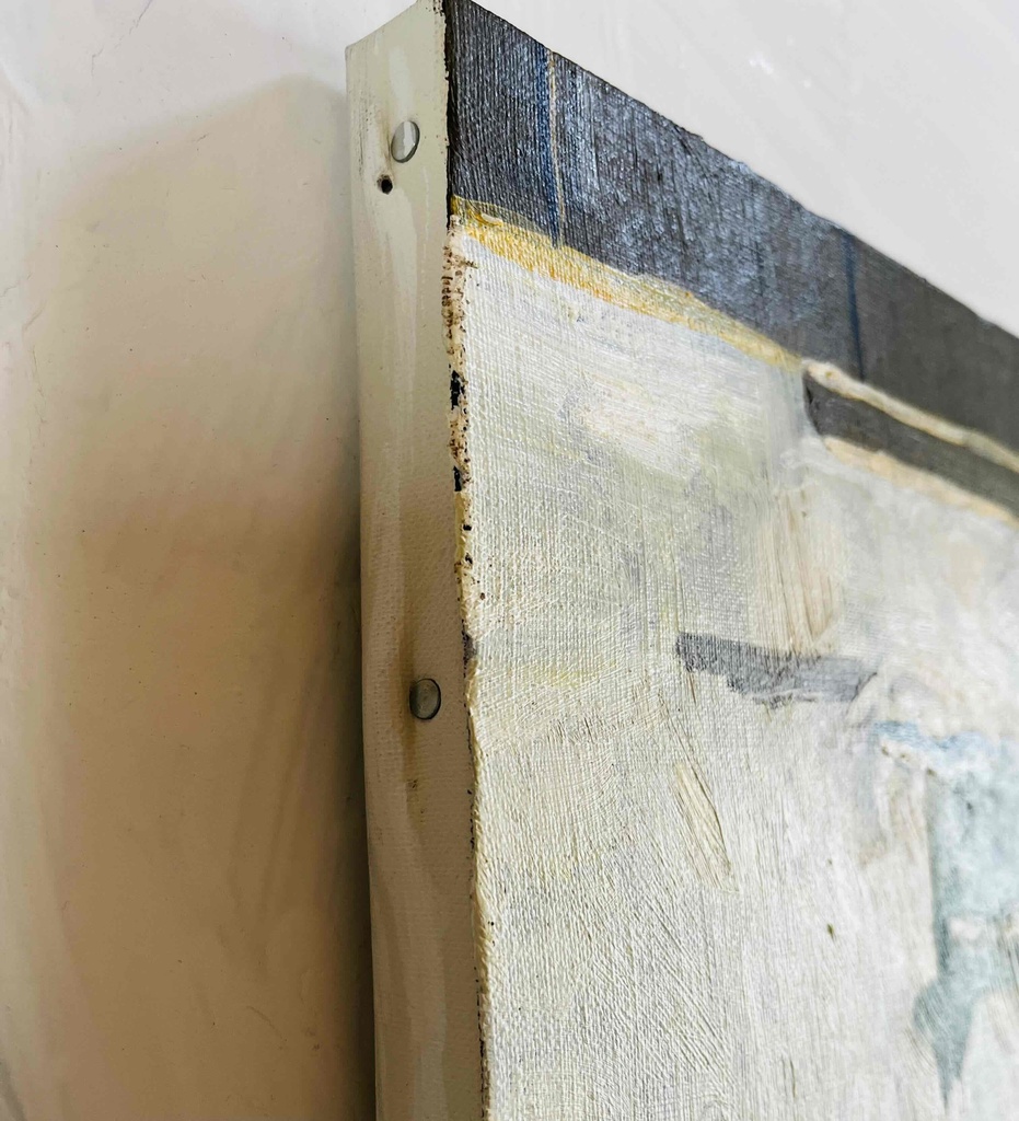 61×73㎝「台所に立つ男」F20・原画・油彩画 フレーム無し