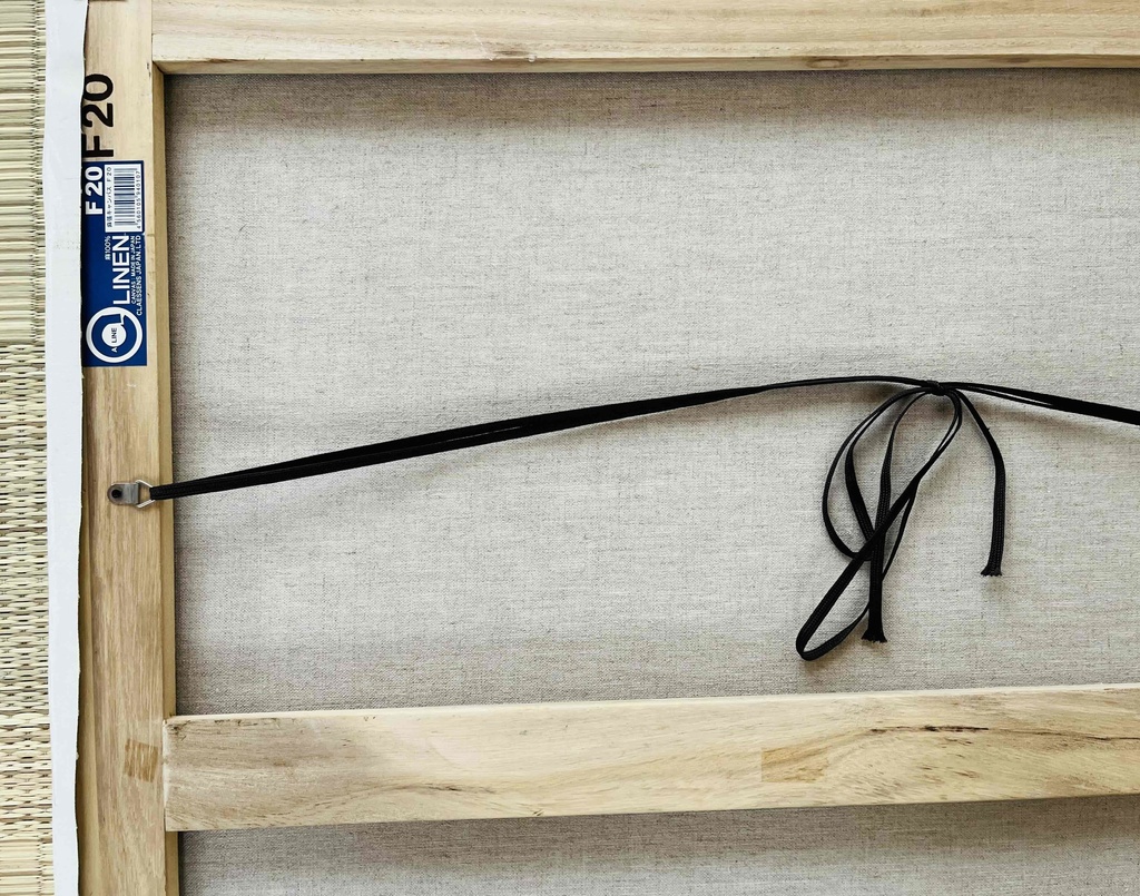 61×73㎝「台所に立つ男」F20・原画・油彩画 フレーム無し