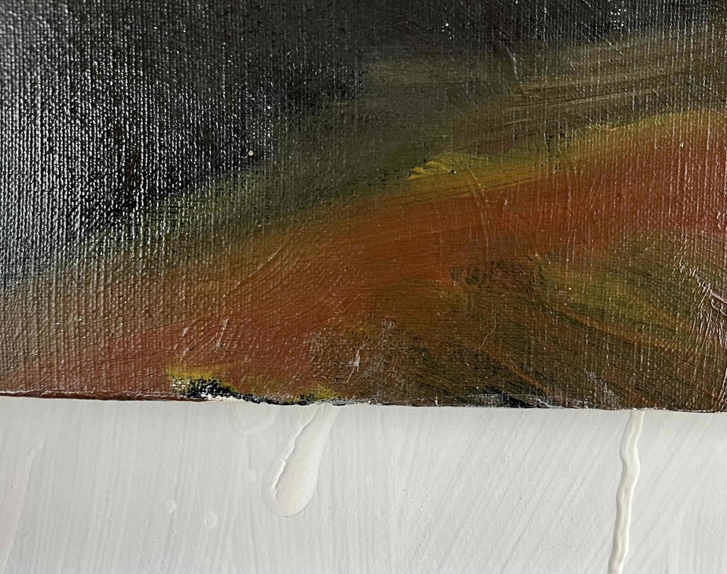 61×73㎝「台所に立つ男」F20・原画・油彩画 フレーム無し