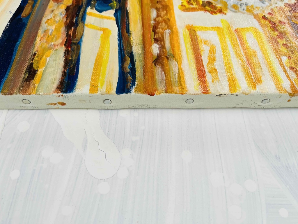 38×46㎝「シャンデリア」F8・油彩画・額装・原画