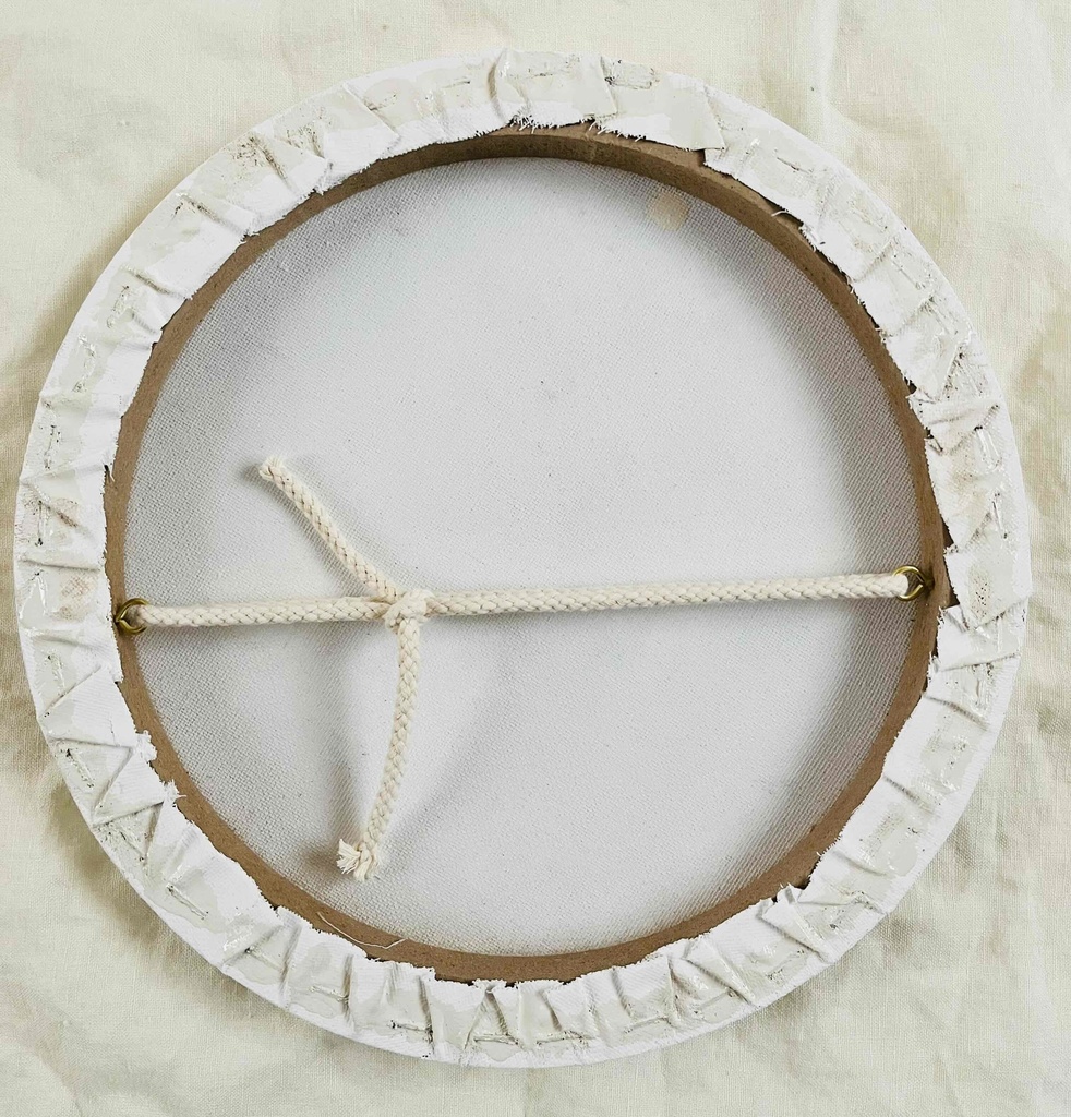 直径25㎝「空の様子3 雲」油彩・絵画・原画・丸形・アートパネル