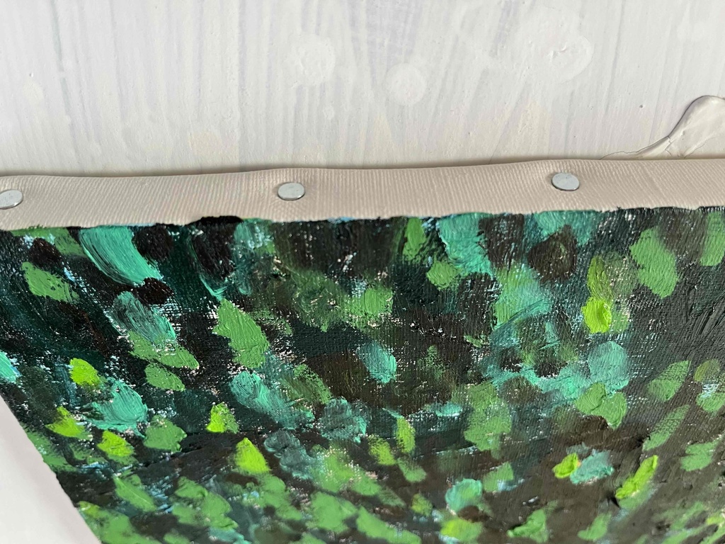 油彩画 原画「公園の木」アート 絵画 32×41㎝ F6 キャンバス