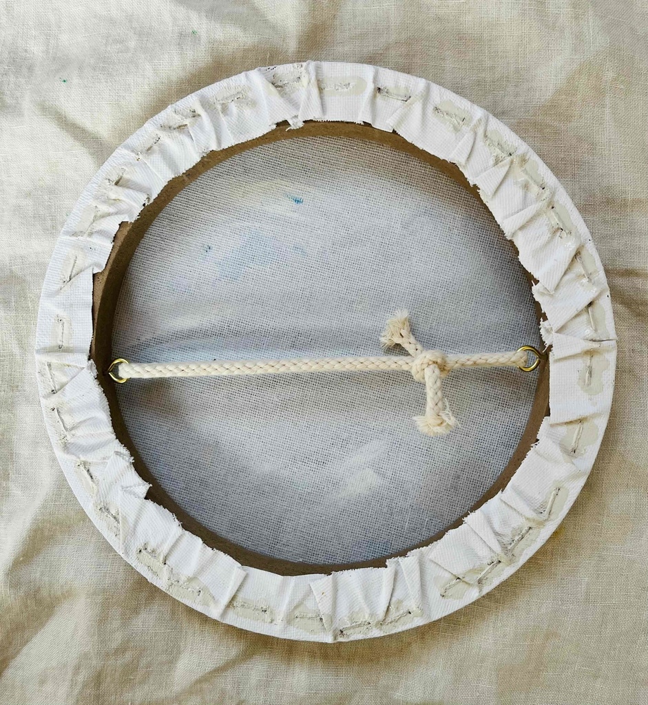 油彩 絵画 『冬空2』丸形アートパネル 直径20cmインテリア 絵画 原画