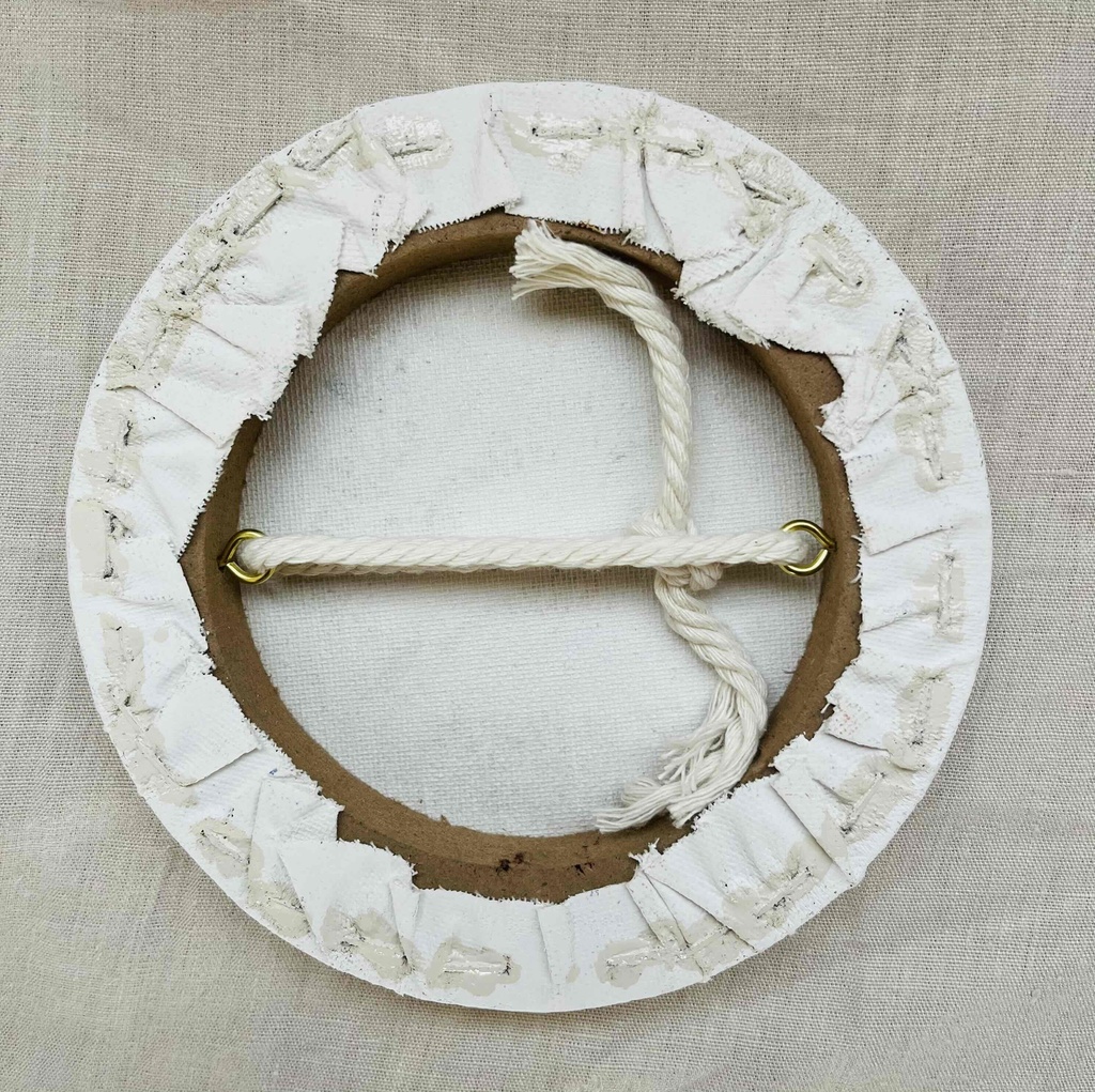 油彩 絵画 『ビジョンフリーゼの肖像20261』原画 丸形アートパネル 直径15cmインテリア 絵画