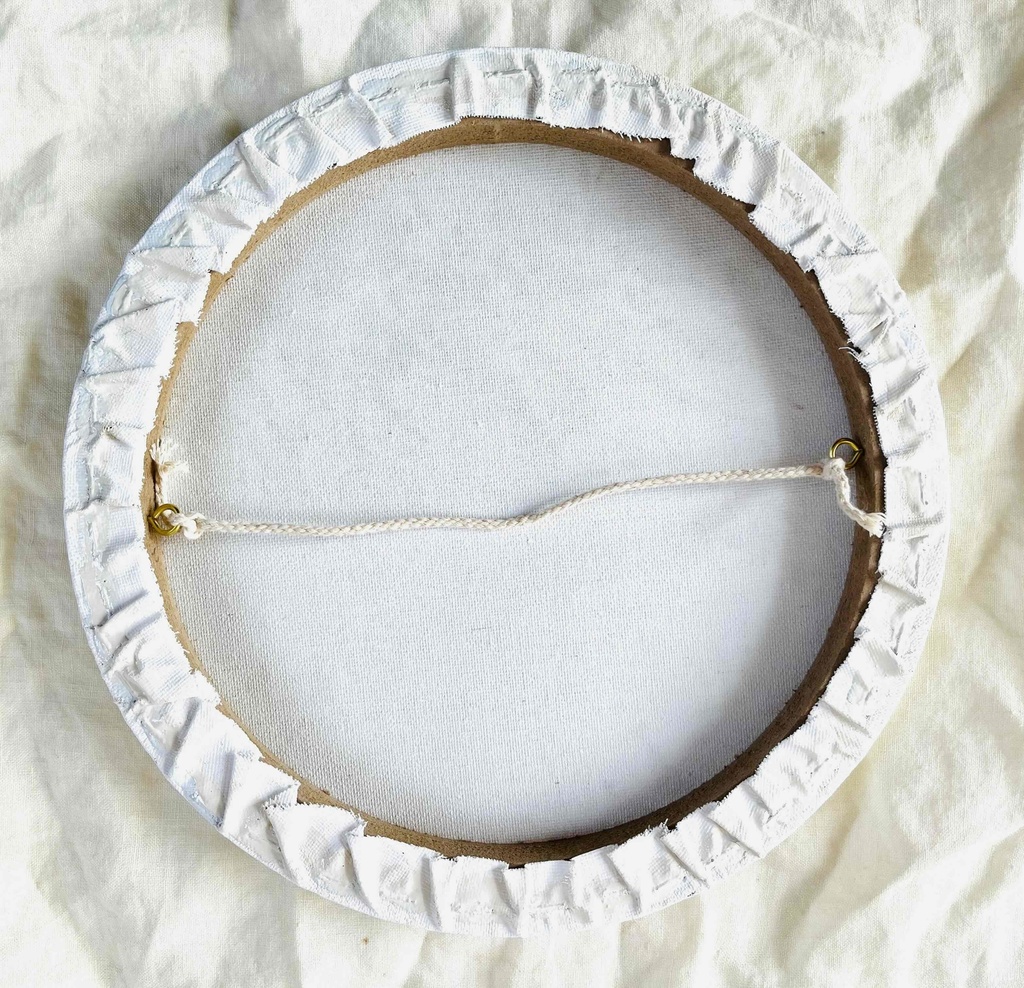 絵画 『ビジョンフリーゼ全身像20261』油彩 原画 丸形アートパネル 直径25cmインテリア 絵画