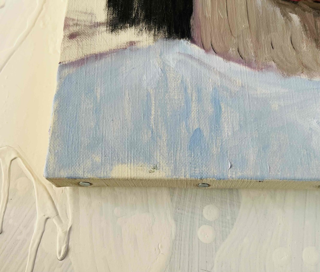 油彩・原画「Adam」P6・ 41.0×27.3㎝ キャンバス・人物画