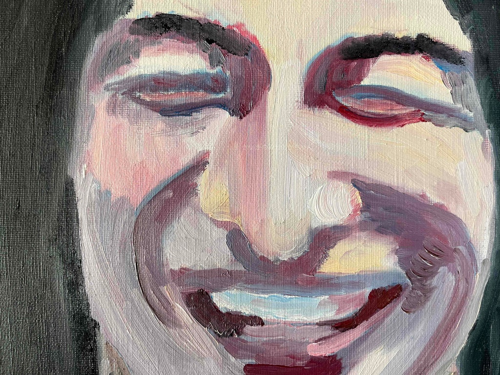 油彩・原画「Adam」P6・ 41.0×27.3㎝ キャンバス・人物画