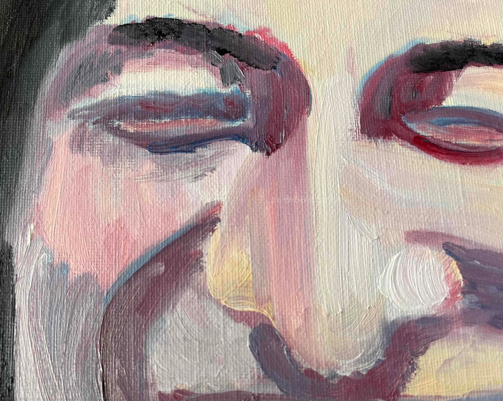 油彩・原画「Adam」P6・ 41.0×27.3㎝ キャンバス・人物画