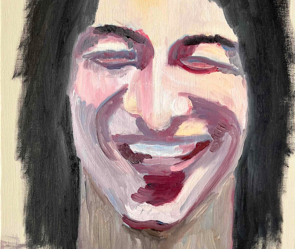 油彩・原画「Adam」P6・ 41.0×27.3㎝　キャンバス・人物画