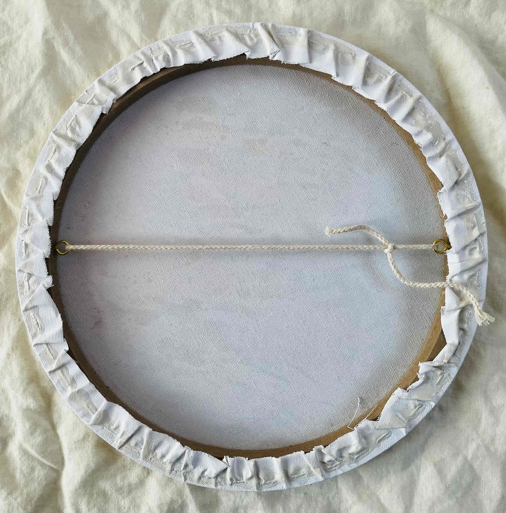 絵画 『空』 油彩 原画 直径30cm 丸形キャンバス