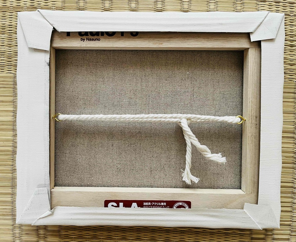 油彩画 原画「空と公園の木」アート 絵画 22×27㎝ F3 キャンバス