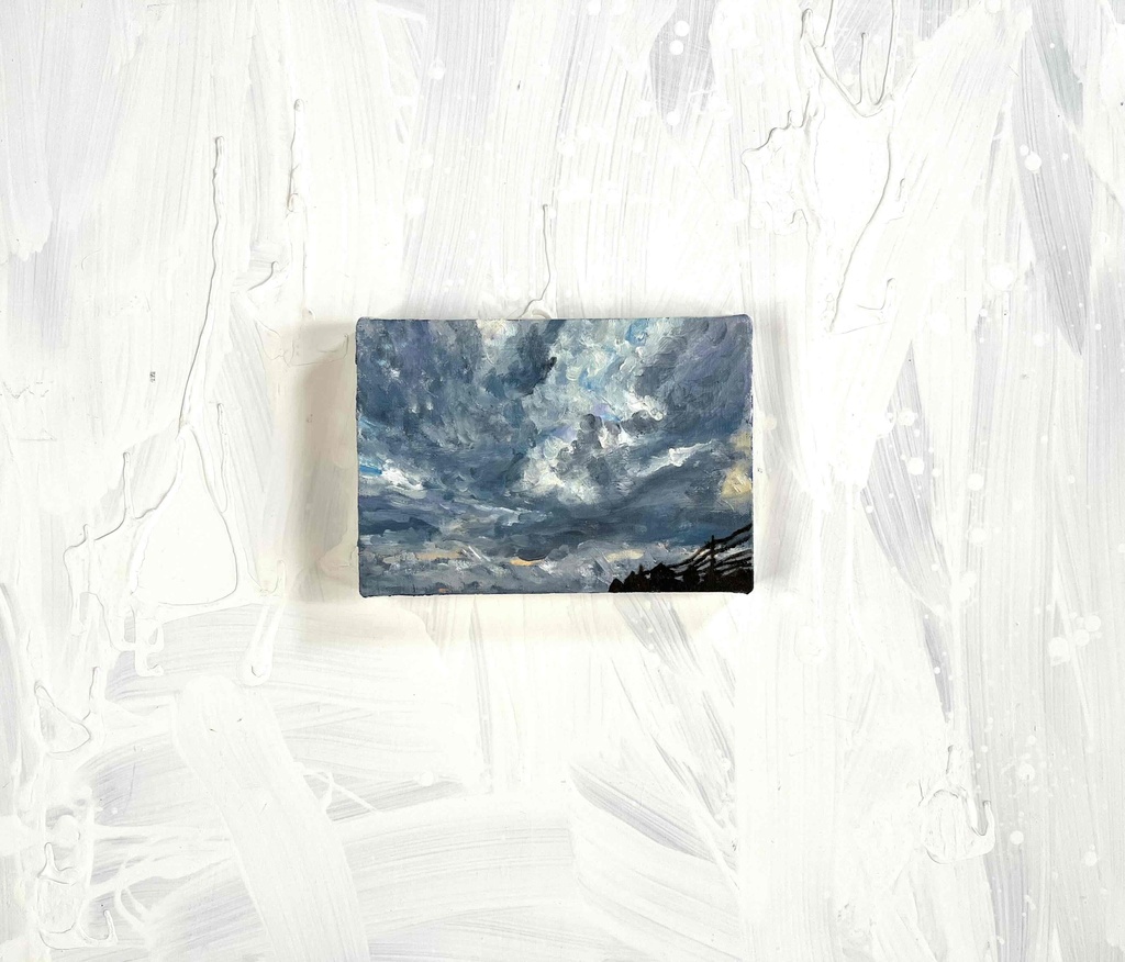 原画 油彩「近所の風景 20265」絵画・サムホールサイズ (16×23㎝)