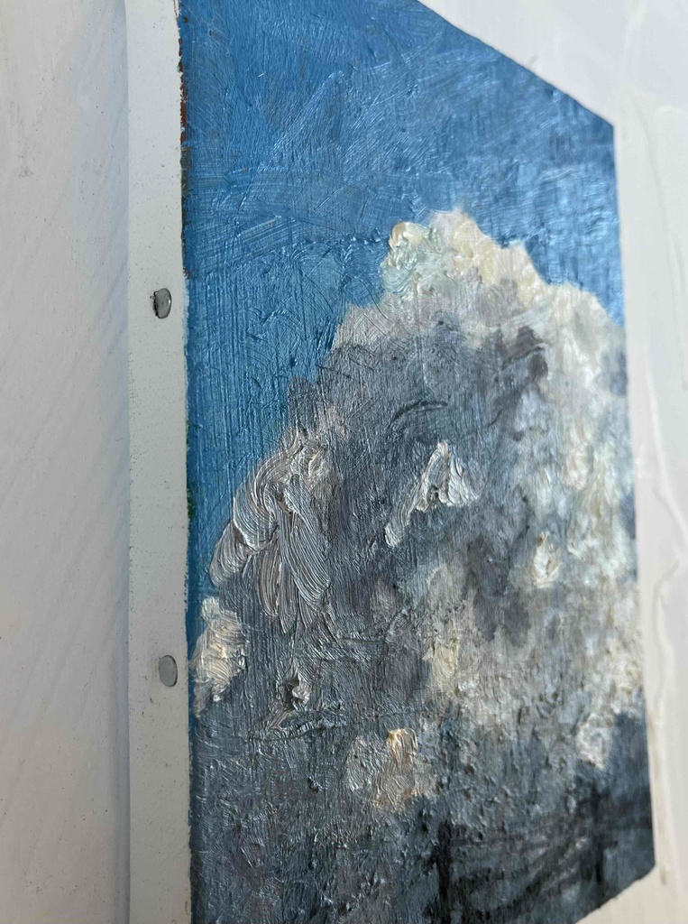 原画 油彩「近所の風景 20266」絵画・サムホールサイズ (16×23㎝)アート・キャンバス