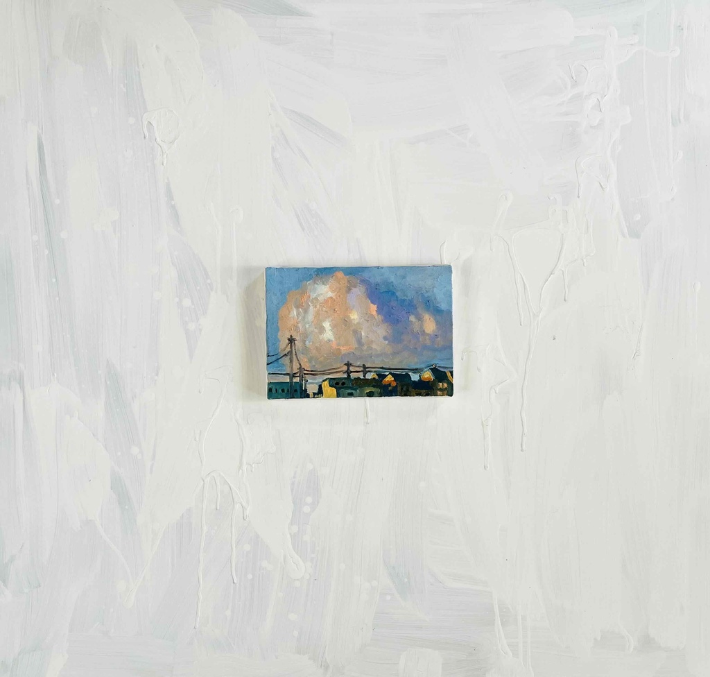 原画「朝の風景 2026613」絵画・サムホールサイズ (16×23㎝)アート・キャンバス