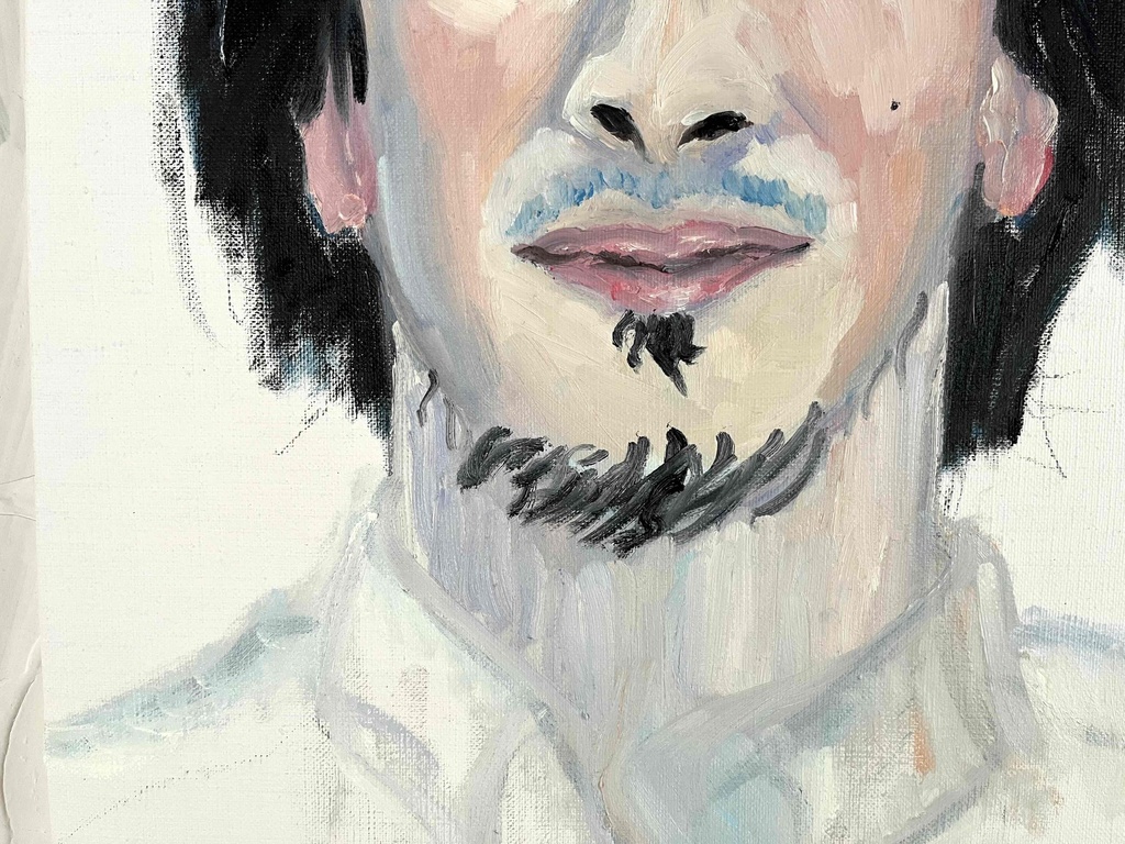 原画・油彩「聖徳太子」絵画 F6(32×41㎝)アート・キャンバス